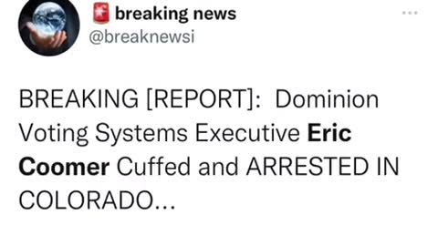 Eric Coomer Dominion executive got arrested.