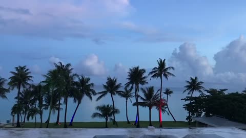The morning in Guam is beautiful.