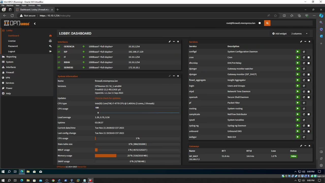 VLANS, DHCP Relay y Unbound DNS con OPNsense + DHCP, DNS y AD-DS con Windows Server 2022