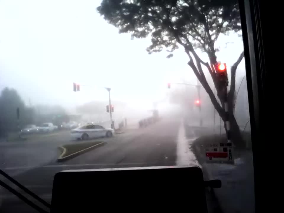 Mist on Gral. Flores street, Montevideo