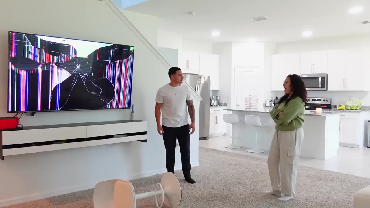 I BROKE OUR TV -Boyfrirnd prank