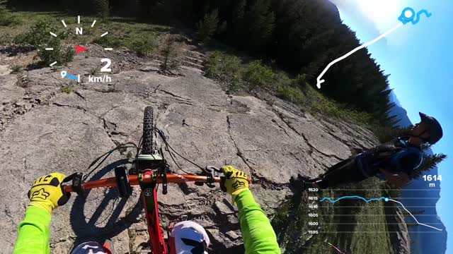 Razors Edge Trail: Rock Slab Steep Descent