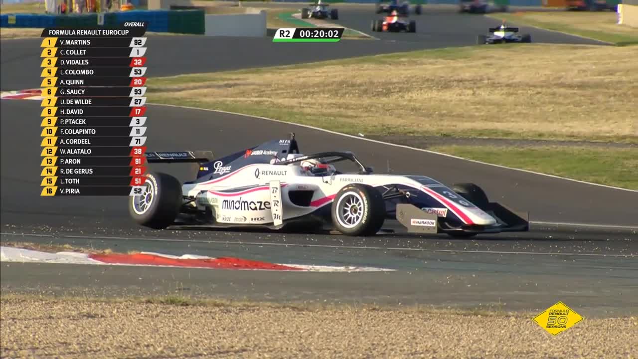 Formula Renault Eurocup 2020. Race 2 Circuit de Nevers Magny-Cours. Crash