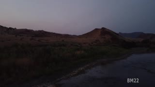 Drone Flying at Sunset on the John Day River Oregon