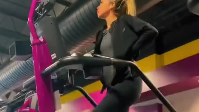 She drives a big truck but still keeps exercising every day