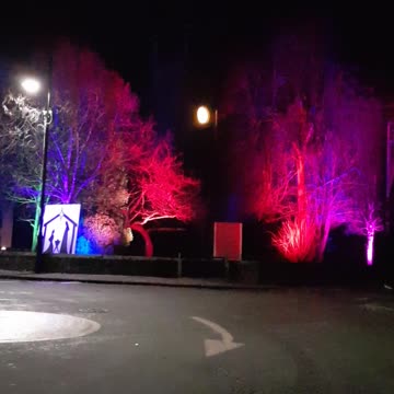 Tavistock xmas lights at a church 15th Dec 2022
