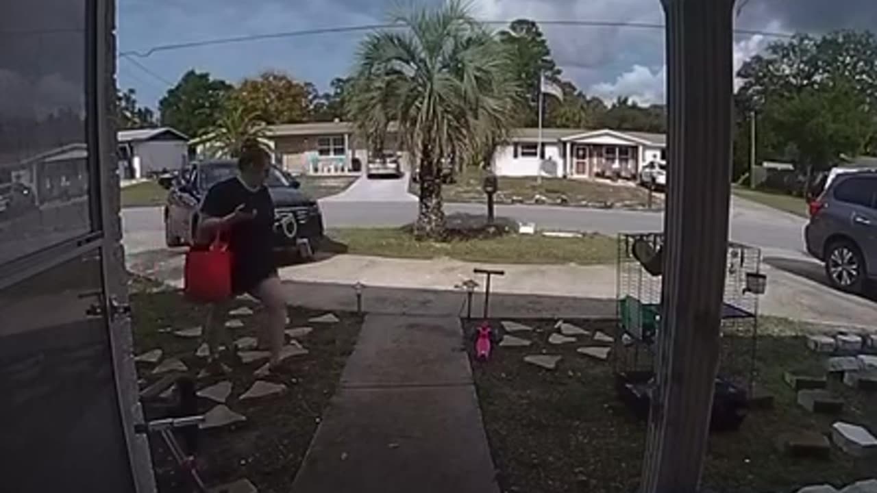 Woman Falls While Running Away From Bee