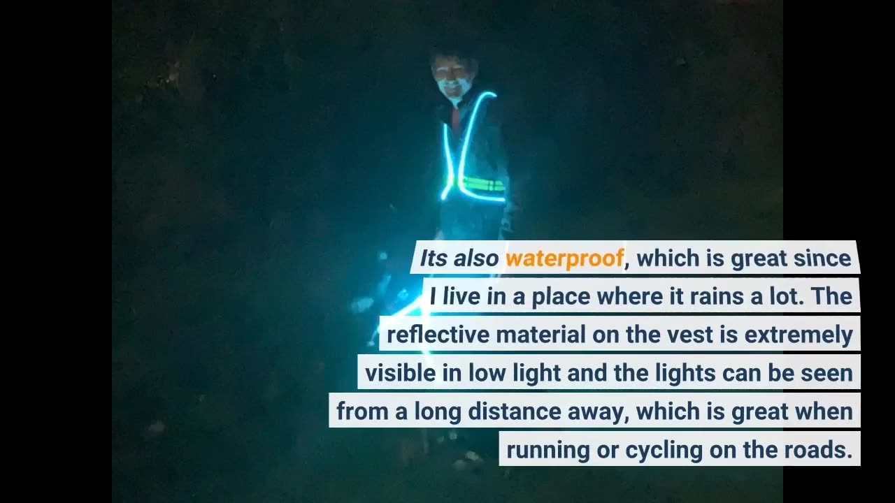 Buyer Reviews: noxgear Tracer2 - Multicolor Illuminated, Reflective Vest for Running or Cycling...