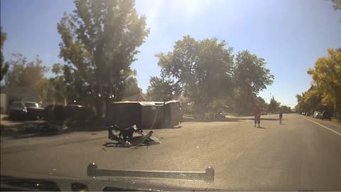 Dashcam Video of Police Chase and Crash