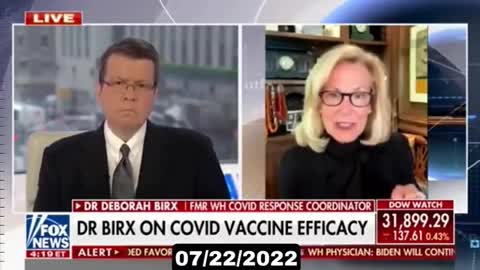 ▶ EXTRAIT-RQ + LIENS parus (25 juil 22) : Dr. Deborhah Birx on Covid VaccinE Efficacy
