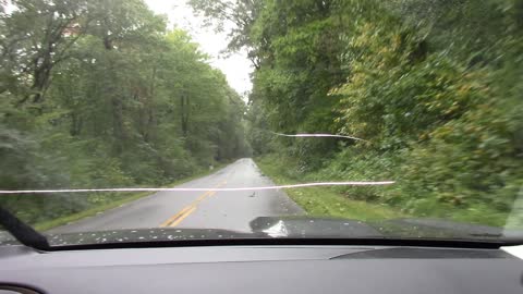 Hurricane Ian downed trees on the Blueridge Parkway