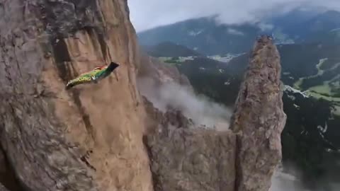 he loveless are always free! Extreme sport wingsuit flying