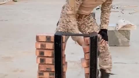 smash bottles with one hand