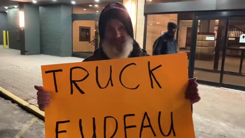 Canadian PM Justin Trudeau swarmed by protesters
