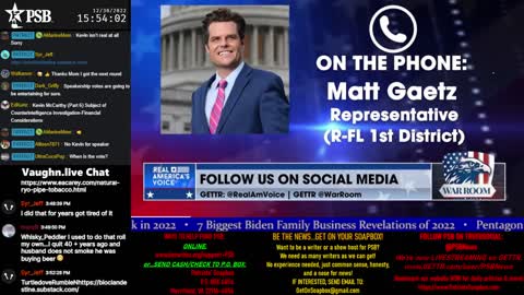 2022-12-30 15:00 EST - The PATRIOTski Tavern: