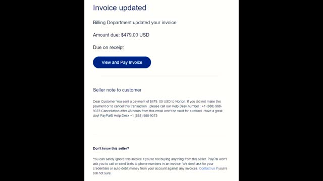 Outgoing Call To Alleged Norton: $479, Dialer Frenchman Gilles Duhamel, 888-988-9375, 11/28/22