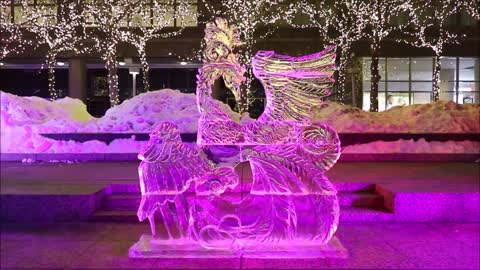 Ice Sculptures in New York & Happy Lunar New Year of Bull.