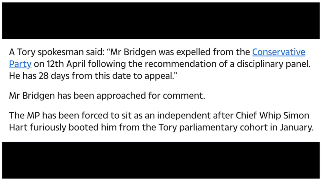 BREAKING: Andrew Bridgen EXPELLED From Tory Party