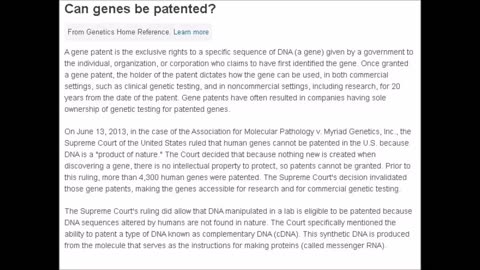 Supreme Court of the United States: DNA can be patented if modified