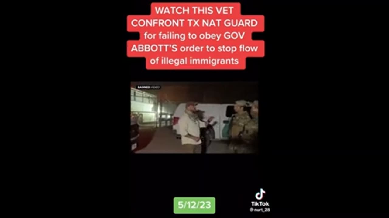 Vet confronts TX National Guard (do your job) .. audio is what it is