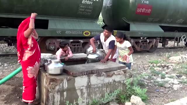 Water train quenches thirst of Indian desert town