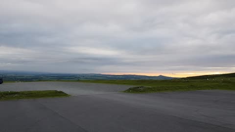 Sunset overlooking Dartmoor. Beautiful landscape
