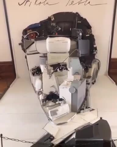 Superb piece of artwork of Nikola Tesla