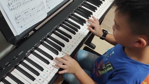 Traffic Jam 2nd Piano Song Practice Lesson Happy Kids