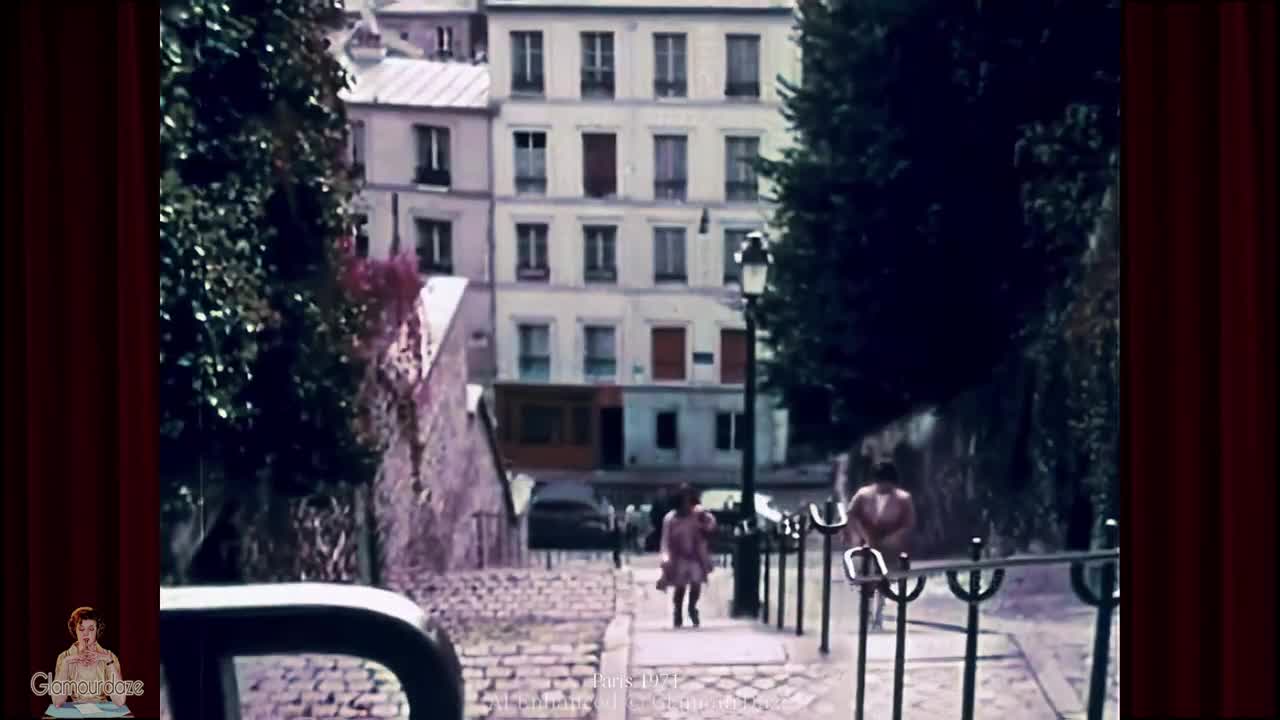 A Day in Beautiful 1970s Paris in AI Restored 60fps 1971 Film