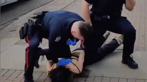 It tried to kick the officers leg. It was a mistake