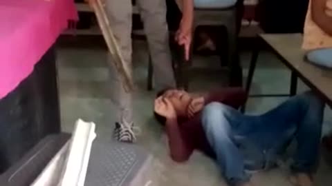 This teacher beat the boy badly, such people should be sent to jail