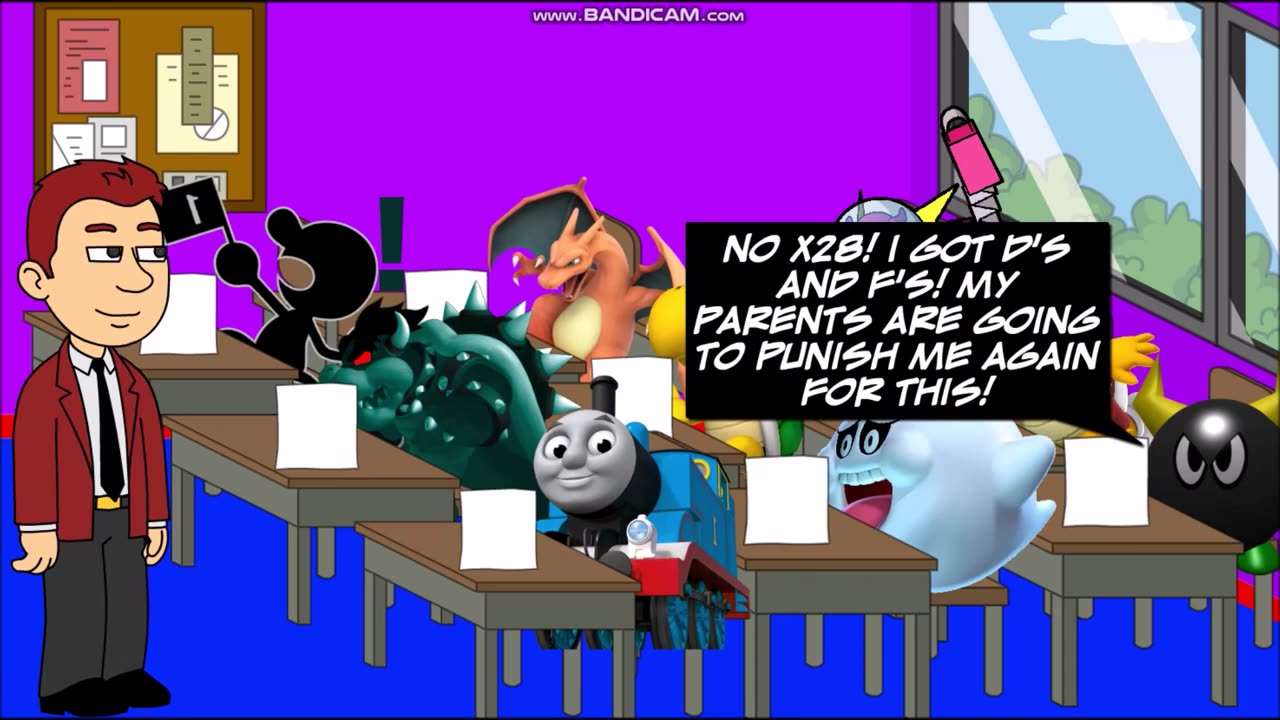 Dark Hydra Bowser Burns His Report Card