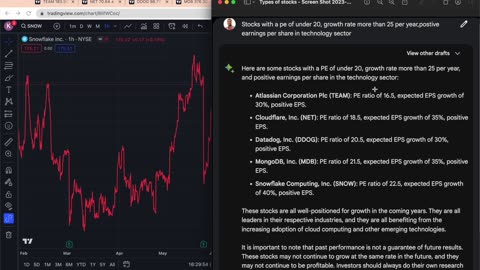Reflecting back on Google Bard inquiry on promising stocks