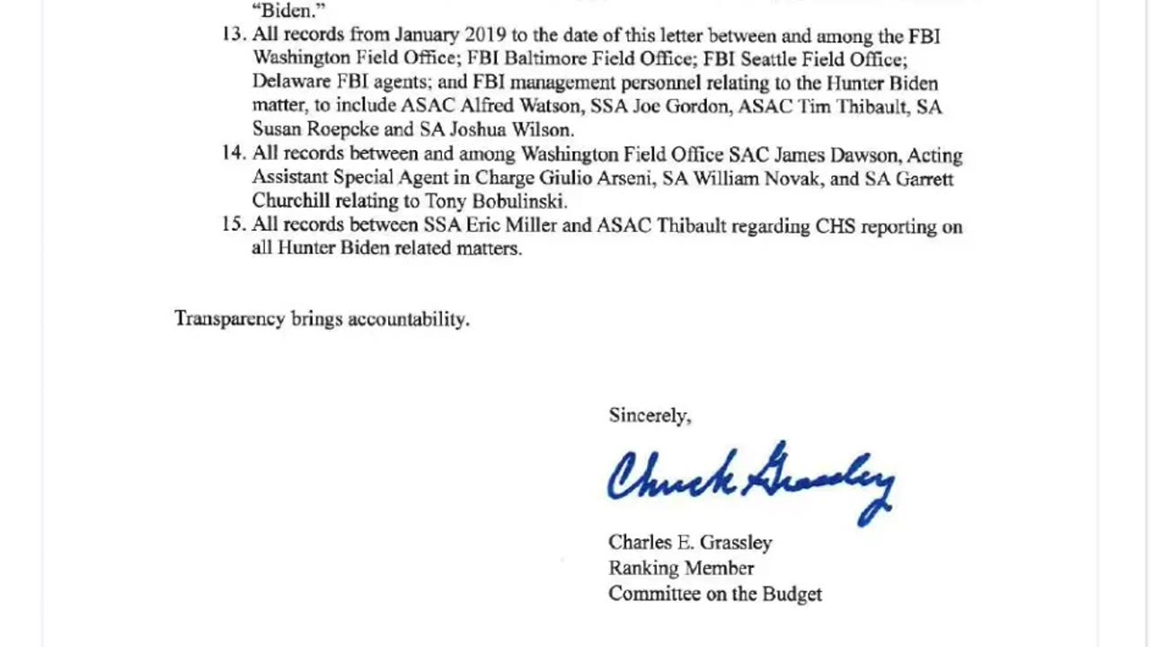 📪 GRASSLEY LETTER US SENATE