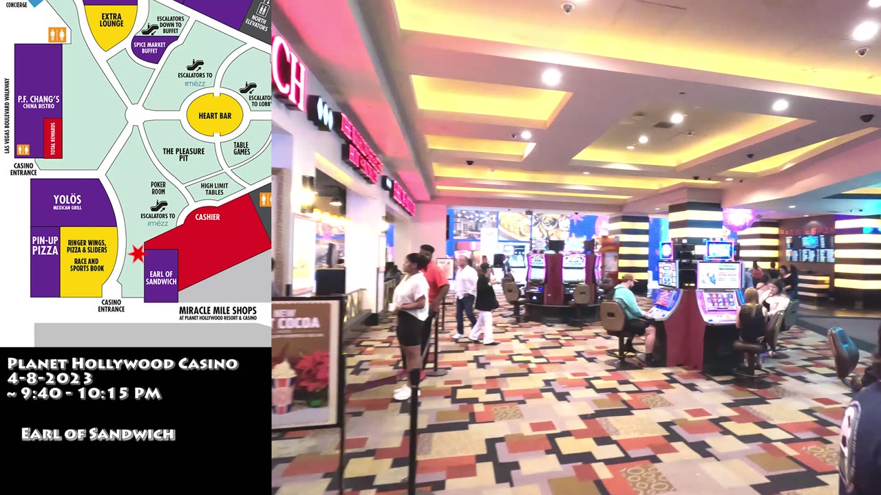 Planet Hollywood Casino Las Vegas Walkthrough - 4-8-2023 w/ Narration