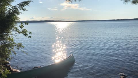 Baeutiful view at Algonquin park - backcountry camping