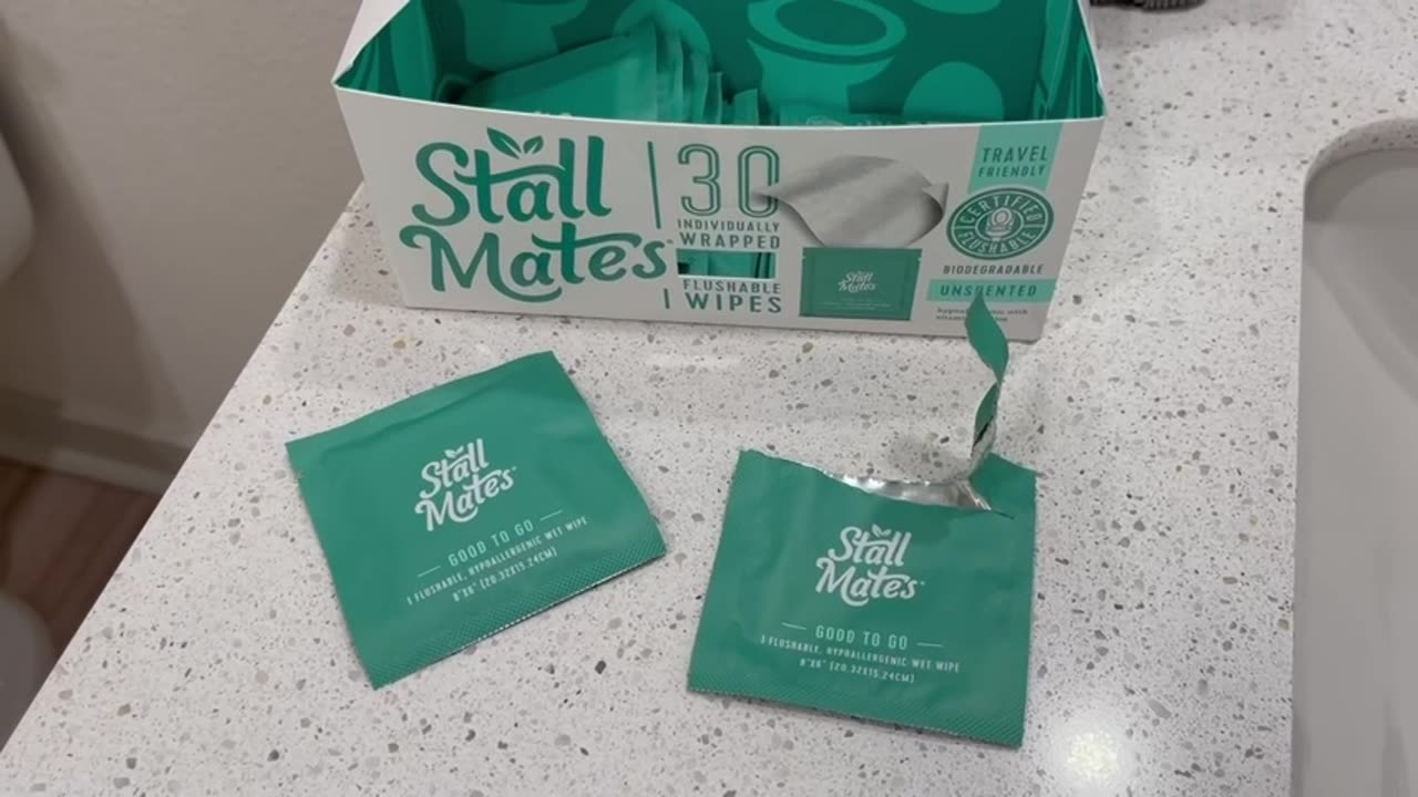 Stall Mates Wipes - Flushable Wipes | Individually Wrapped