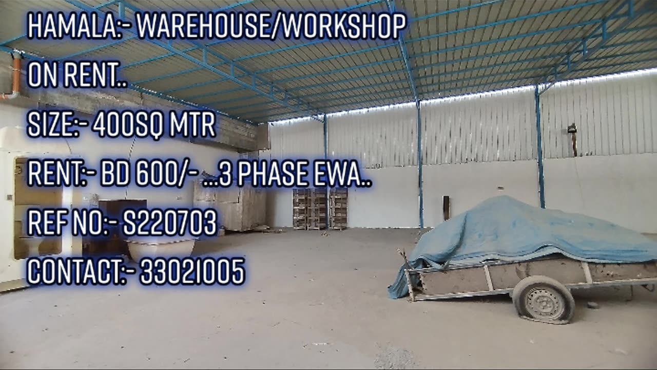 Hamala:-Warehouse/Workshop on Rent