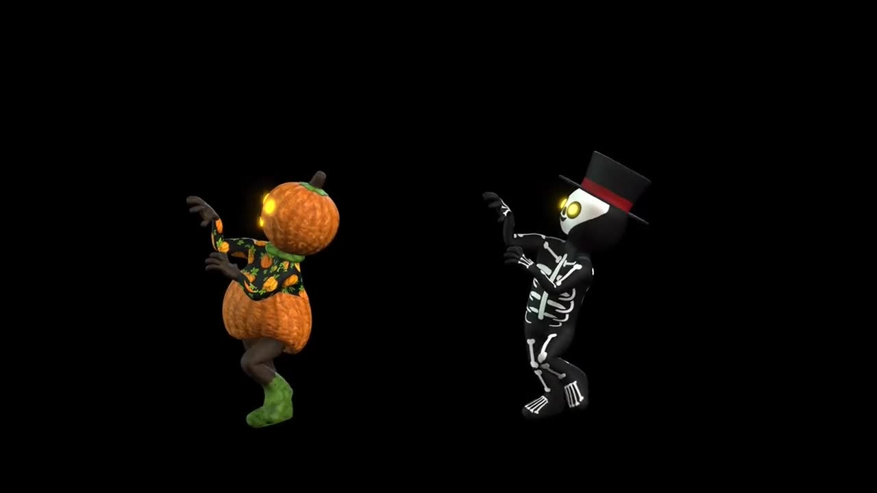 Halloween pumpkin dancing