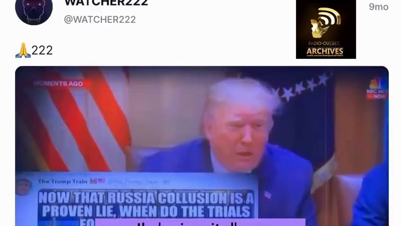 ▶ EXTRAIT-RQ + LIENS parus (19 juil 23) : TRUMP - FABRICATED EVIDENCE