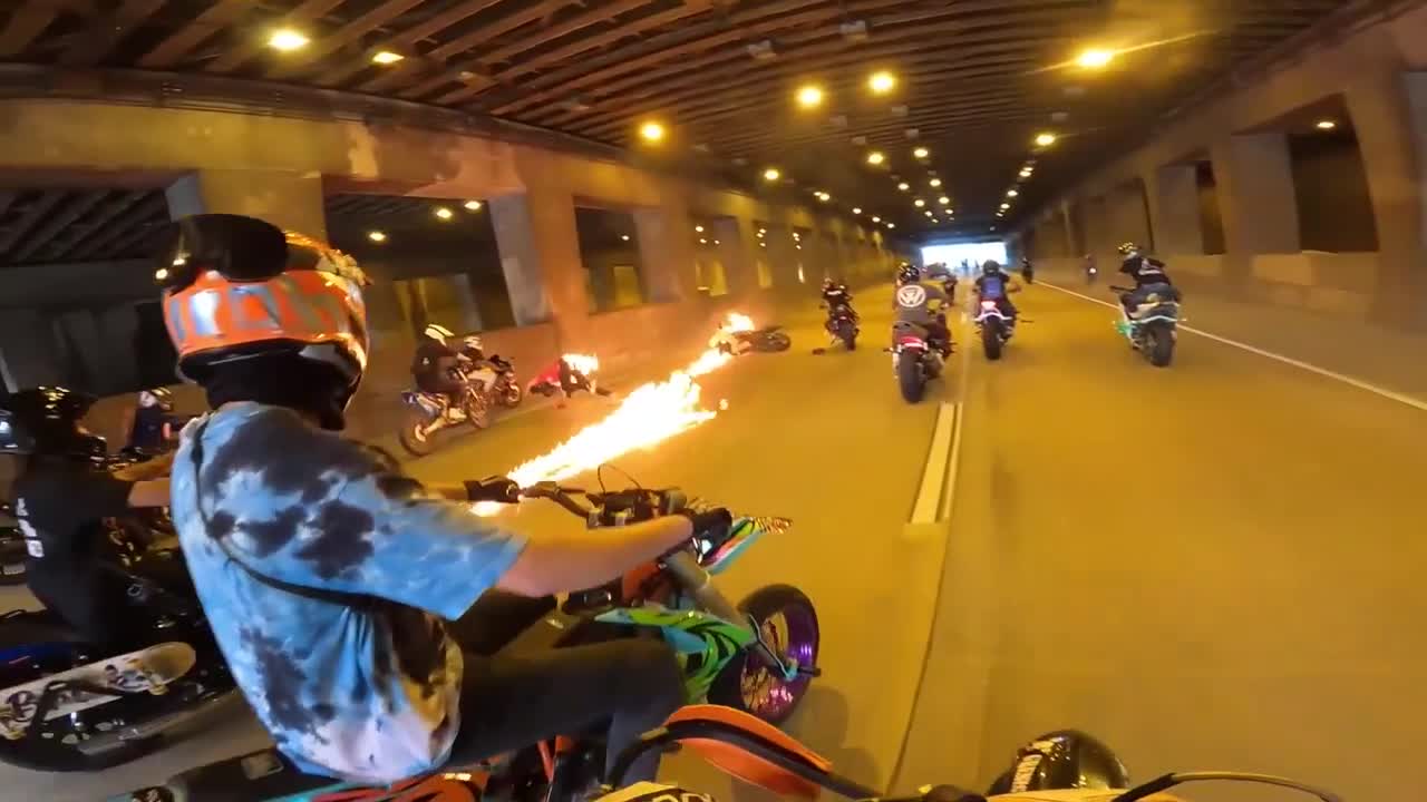 Bike stunt goes wrong