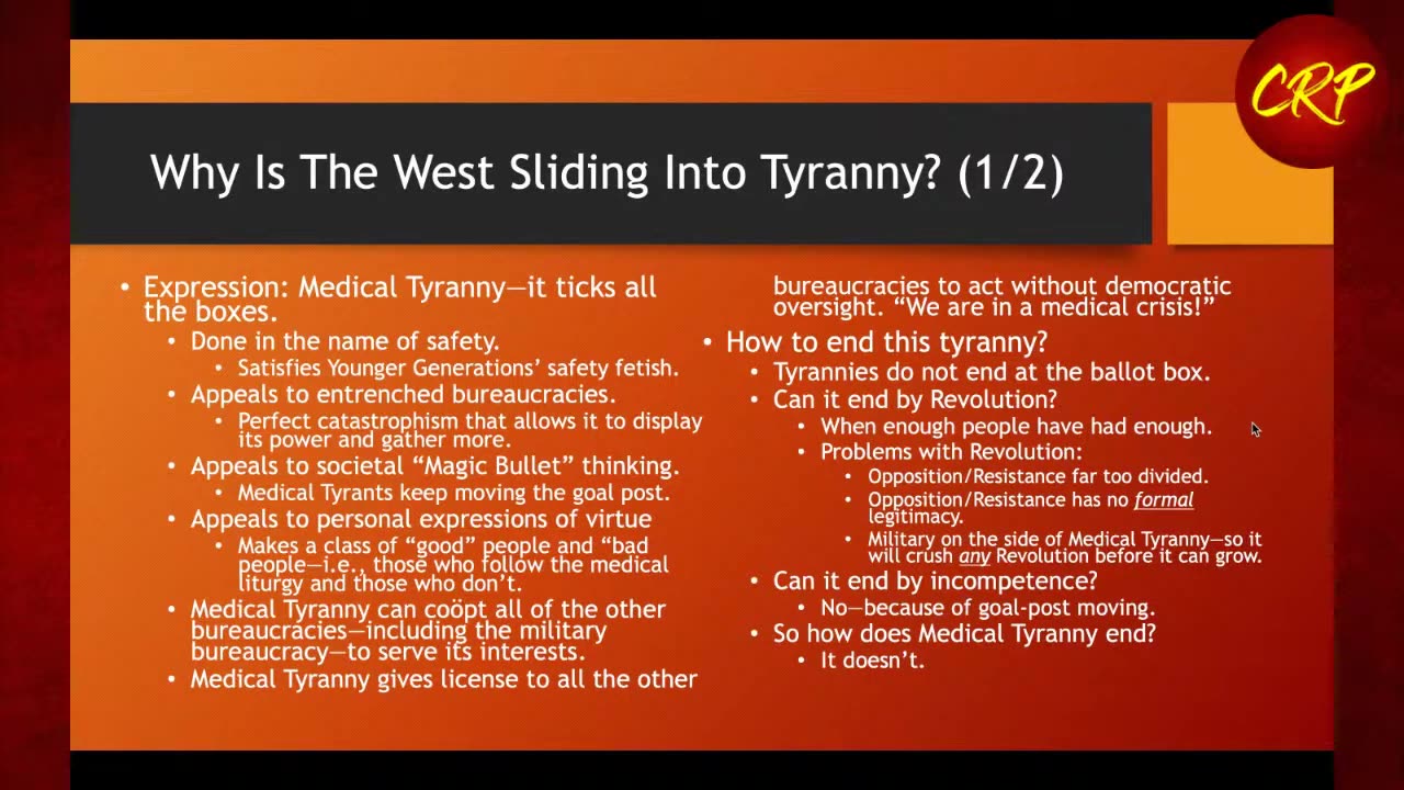 Weekly Webinar #80: Why Is The West Sliding Into Tyranny?