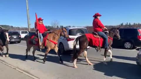 SURREY, B.C. 🇨🇦 Freedom horseback riders 2022 | Freedom Convoy