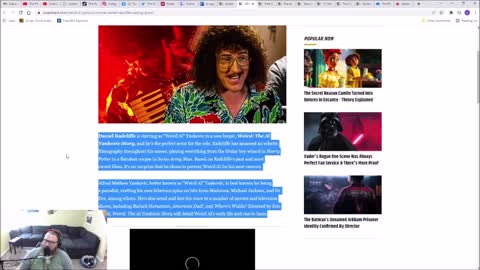 Episode 38 Entertainment News The Biopic Weird The All Yankovic Story will Star Daniel Radcliffe