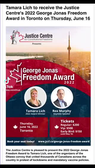 Tamara Lich getting freedom award