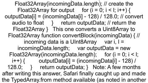 Javascript UInt8Array to Float32Array