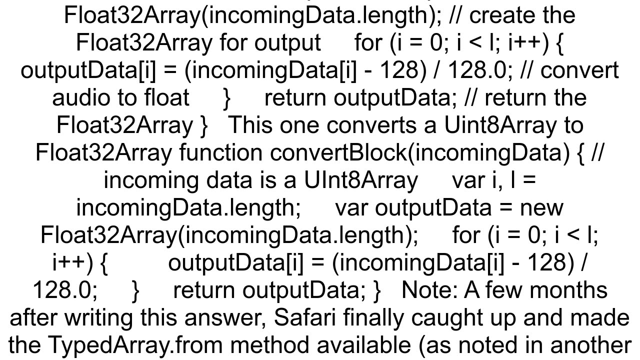 Javascript UInt8Array to Float32Array