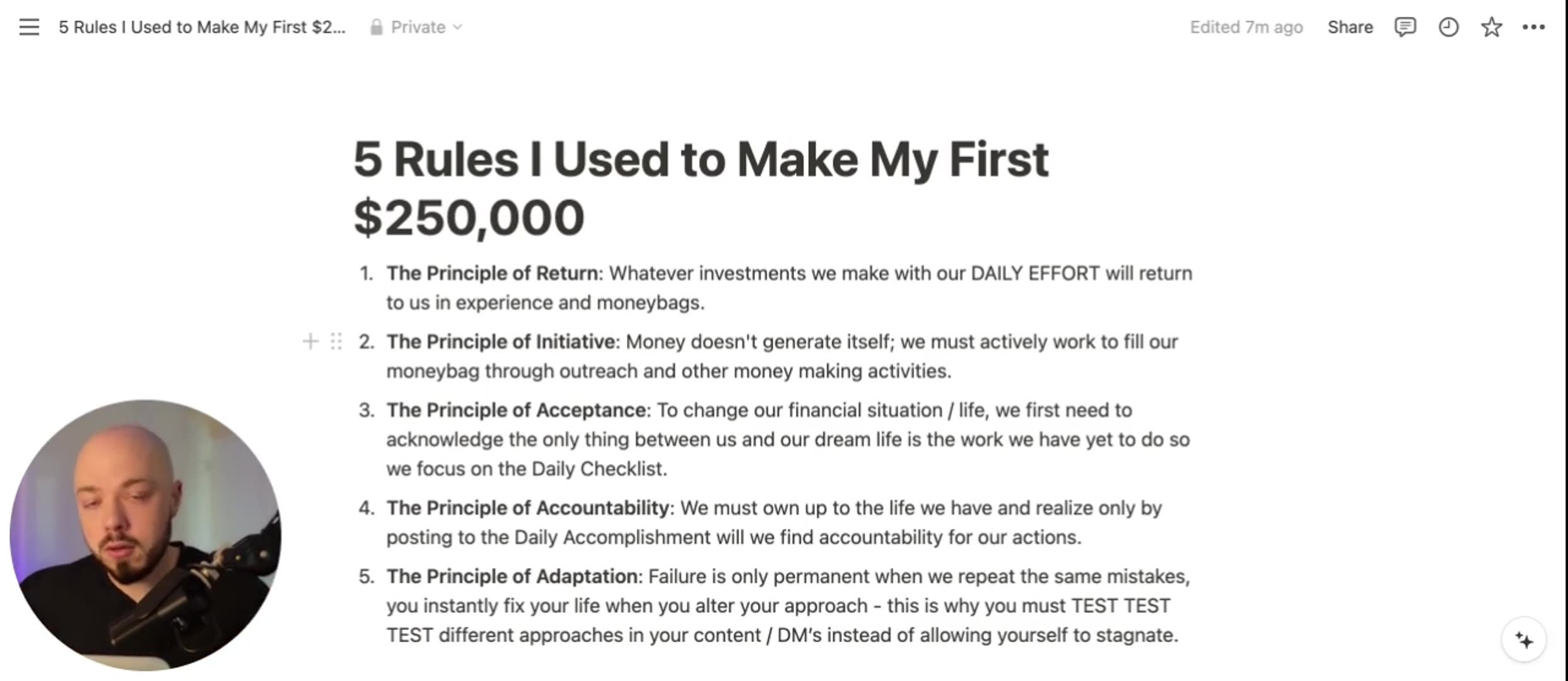 5 Rules to Making Your First $250,000