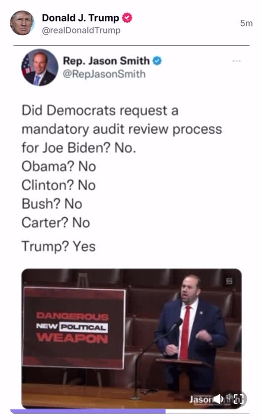 Donald J Trump TS post 12-26-22 Rep Jason Smith