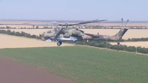 Russian Mil Mi-28N Havoc attack helicopter airborne.